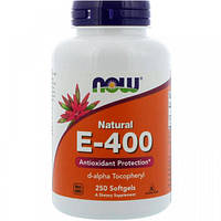 Вітамін E NOW Foods Vitamin E-400 DA 250 Softgels MP, код: 7519469