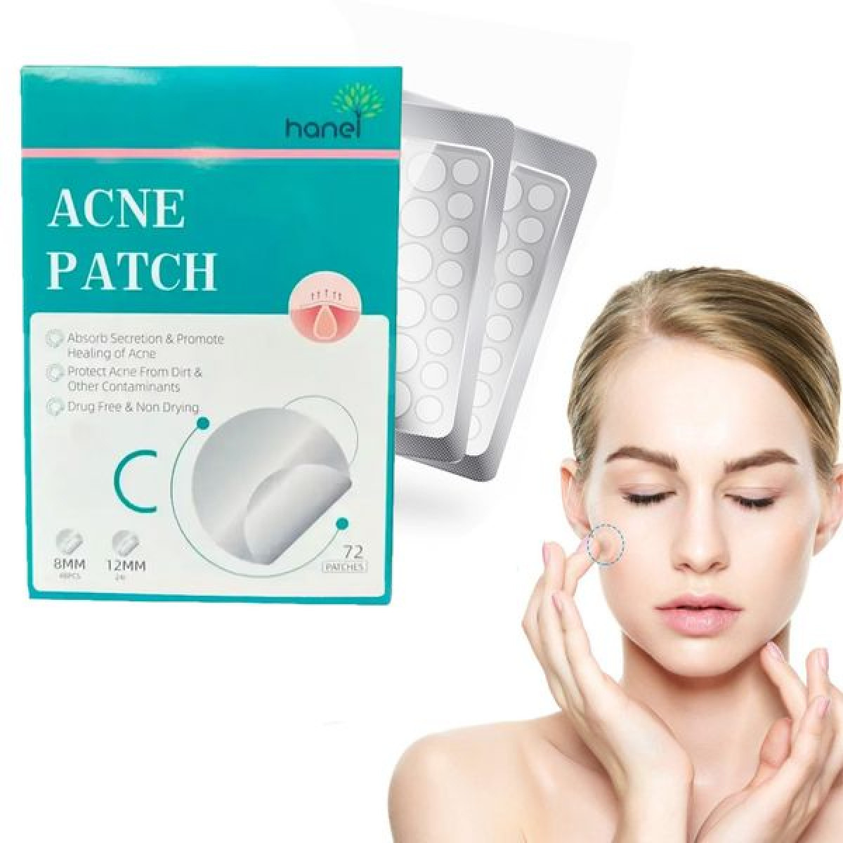 Лечебный пластырь 72шт от папиллом и бородавок Acne Patch, Точечный пластырь-патч от бородавок и прыщей - фото 3 - id-p2064427109