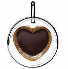 Чашка для чаю та кави з подвійним дном у формі Серце 280мл smart, фото 2