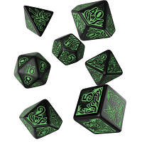 Набор кубиков для настольных игр Q-Workshop Call of Cthulhu 7th Edition Black green Dice Set (7 шт) (SCTR21) a