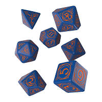 Набор кубиков для настольных игр Q-Workshop Wizard Dark-blue orange Dice Set (7 шт) (SWIZ90) b