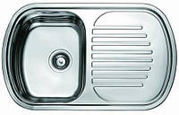 Мойка из нержавеющей стали для кухни кепка 770х500х180 сатин PLATINUM