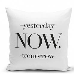 Подушка Yesterday, Now, Tomorrow 35х35см smart