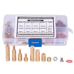 Стійка монтажна латунна М3 120шт, міжплатна 6-гранна, набір з гвинтами smart