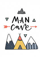 Постер в рамке Man Cave 30х40 см o