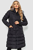Куртка женская удлиненная, цвет черный, 235R8610