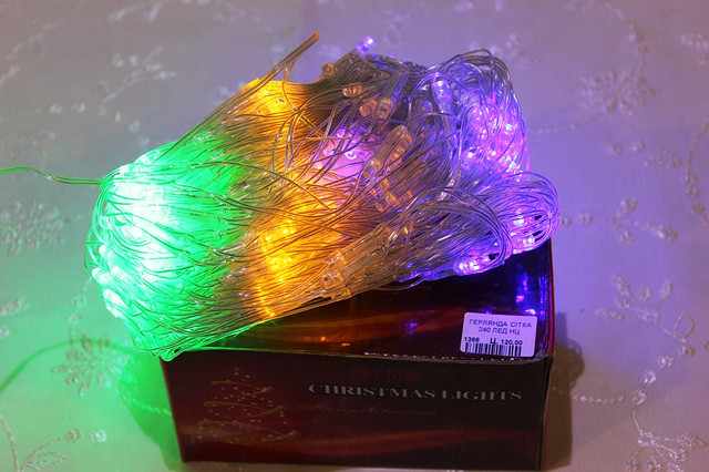 Новорічна сітка-гірлянда 2,2 м*0,7 м