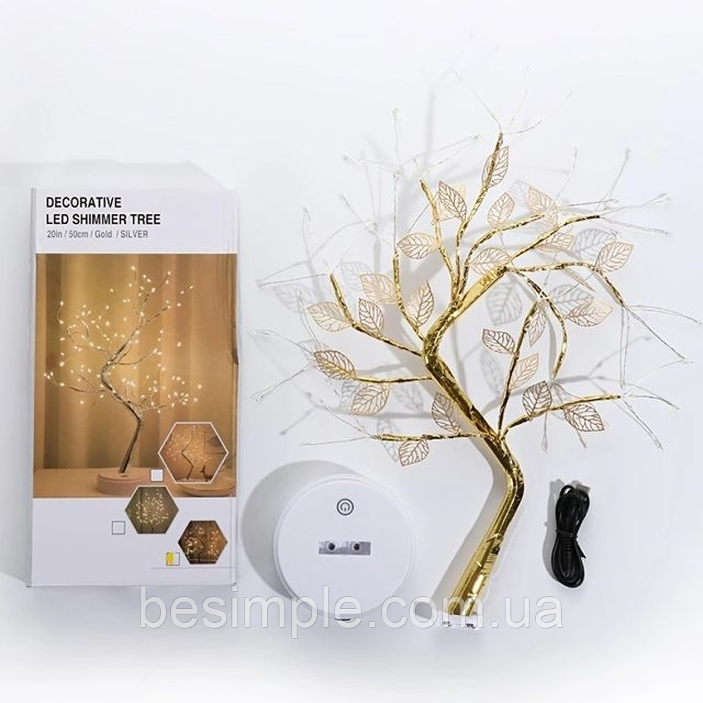 Настольный светильник USB 50 см, 36 LED "Дерево бонсай" DIY Auelife / Декоративный ночник "Китайское дерево" - фото 8 - id-p2064907959