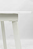 Стіл обідній Етна розкладний 120/160х75 см білий/білий, фото 7