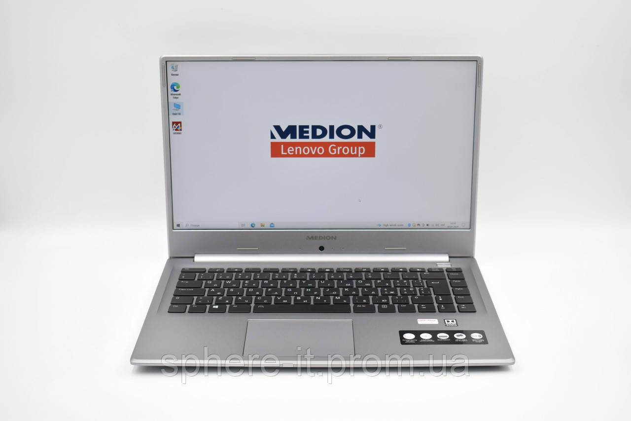 Ноутбук 15.6" Medion (Lenovo Group) Intel Core i7-1165G7 RAM 16 ГБ SSD 512 ГБ Grey Ультрабук Металевий корпус