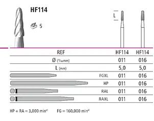Хірургічні фрези для розрізання кістки (Німеччина) прямий наконечник., фото 1
