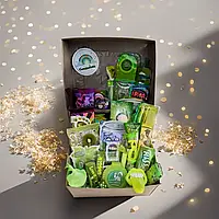 Зеленый SweetBox на праздник, Подарок ко дню рождения, Набор конфет для ребенка