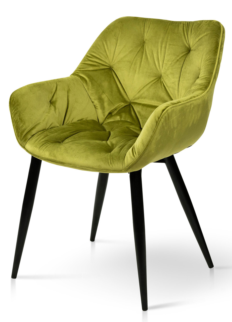 Крісло обідній м'яке в сучасному стилі Парадіз Мікс меблі, колір  оливковий