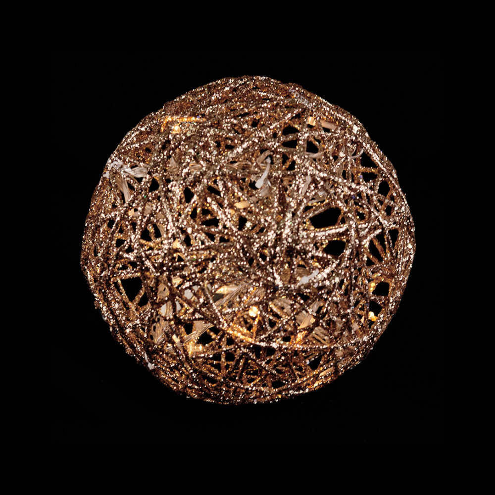 Декоративна куля з LED підсвічуванням, 20см, метал з порошковим покриттям, 220В, IP40