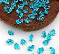 Кристаллы для Декора / Искусственный лёд / Упаковка 300 грамм 150 шт / 24*17 мм / Голубой