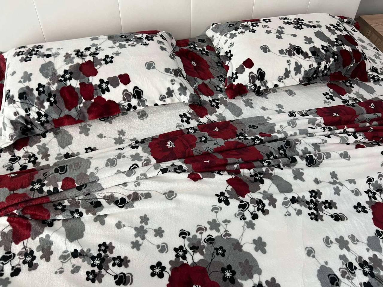 Велюрова постільна білизна євро, фото 1