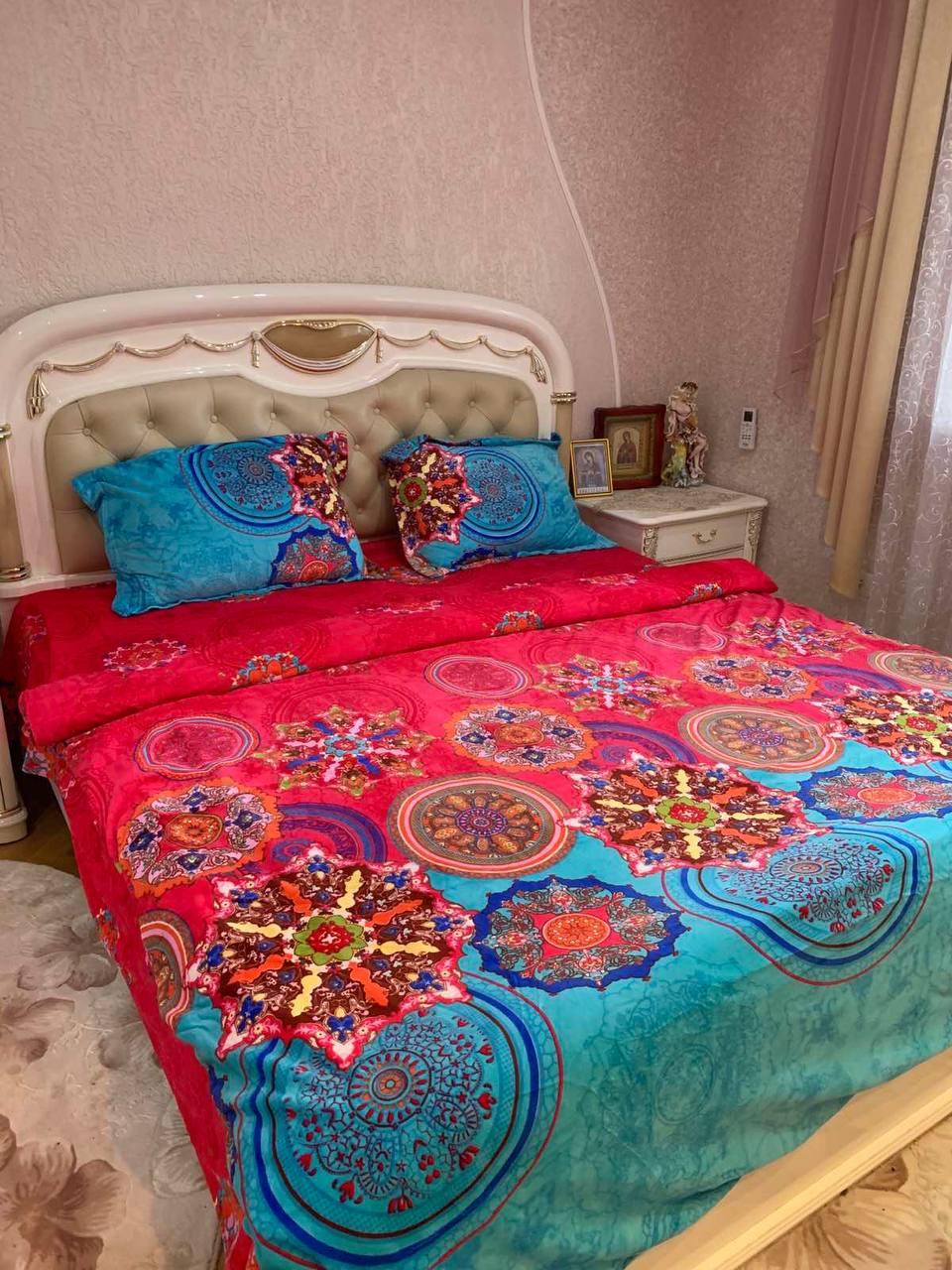 Велюрова постільна білизна євро, фото 1