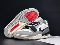Кроссовки мужские Nike Jordan Legacy 312 Low Grey/White, Найк Джордан кожаные, прошиты. код SD-12015