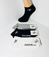 Носки мужские 12пар демисезонные хлопок укороченные Calvin Klein Турция размер 41-45 ассорти