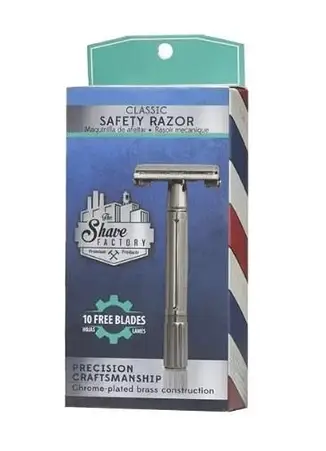 Бритва для гоління The Shave Factory Safety Razor Classic (у комплекті футляр та леза) 10304017, фото 2