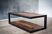 Прямоугольный стол в стиле LOFT (дерево+метал)