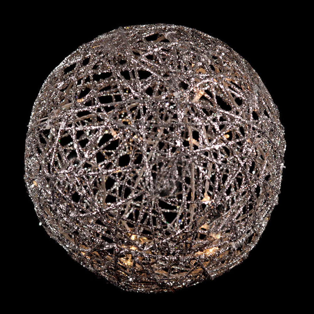 Декоративна куля з LED підсвічуванням, 40см, метал з порошковим покриттям, 220В, IP40