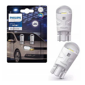 Світлодіодні LED лампи Philips ULTINON Pro3100 LED цоколь T10 (W5W) світло 6500К, габарити, підсвітка ОРИГИНАЛ, фото 4