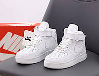 Мужские кроссовки Nike Air Force 1 classic High (белые) высокие демисезонные кроссы Y10633