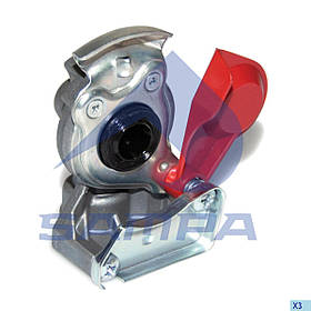 Пневмоз'єднання з клапаном M22x1,5 червоне