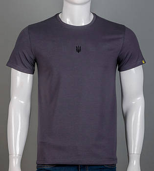 Футболка чоловіча Тризуб 2401м (Уп.4шт M-XXL), Графіт