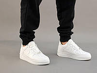 Женские кроссовки Nike Air Force 1 classic Whiite Low (белые) низкие демисезонные кроссы Y10643