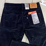 Чоловічі вельветові джинси сині Levis, фото 8