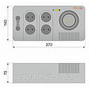 Електронний стабілізатор напруги НСТ-1500 ElectrO на 4 розетки 1.5 кВА 1200Вт, фото 8