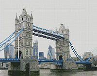 Алмазна мозаїка Лондонський Tower Bridge 40х50 см FA40841 (Strateg)