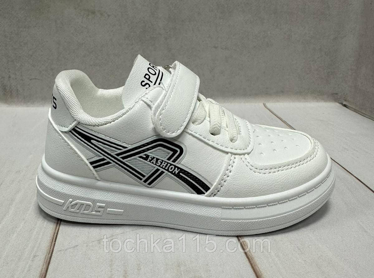 Стильні дитячі кросівки кеди Tom.m 25-28 білі/чорні
