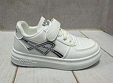 Стильні дитячі кросівки кеди Tom.m 25-30 білі/чорні