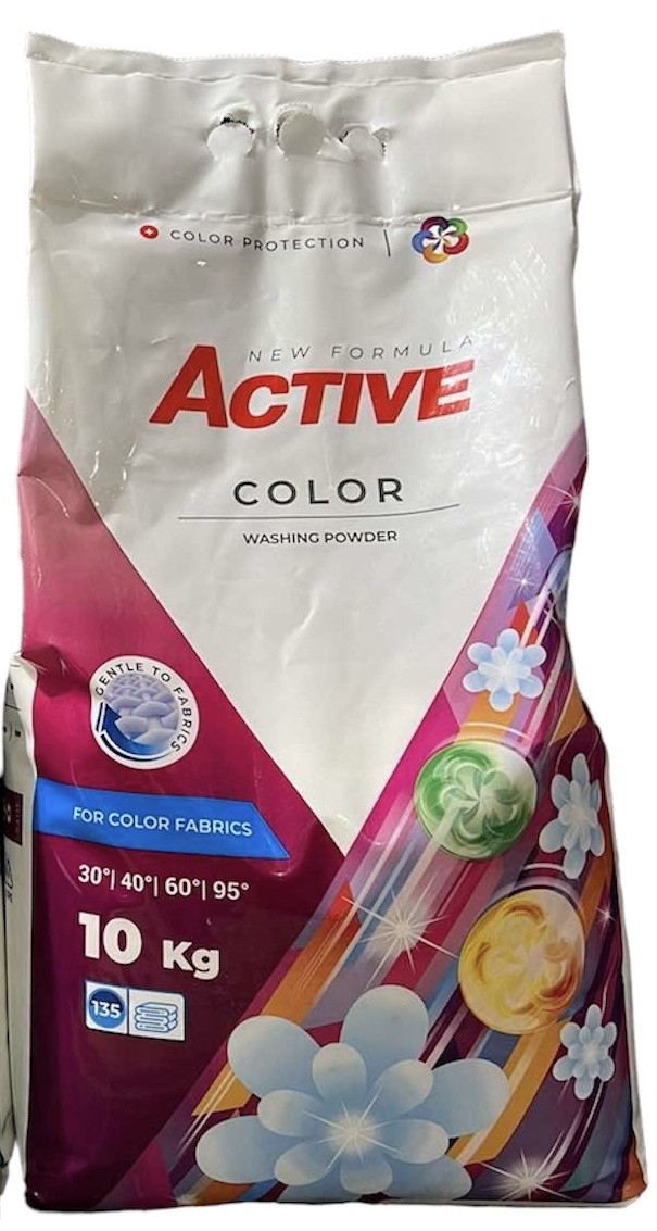 Порошок для прання кольорових речей Active Color 10 кг на 135 прань, фото 1