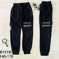 Спортивные утепленные штаны для мальчиков оптом, Grace, 146-176 см,  № B11180