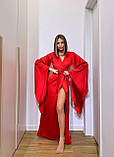Жіночий шовковий халат кімоно довгий, фото 8
