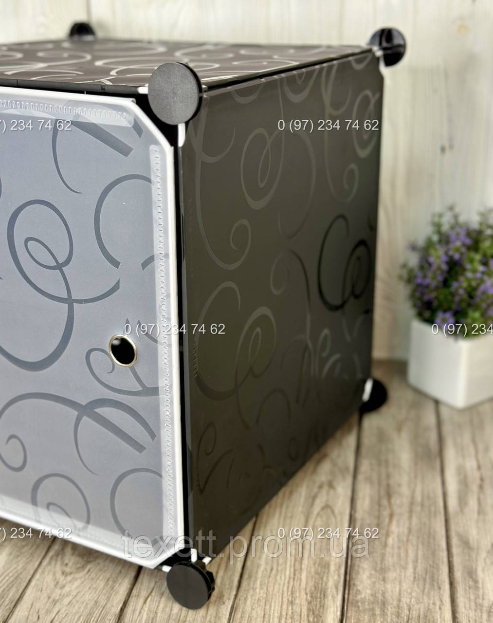 Шкаф гардероб пластиковый Storage Cube Cabinet МР 312-62А. Шкаф для вещей модульный 110x37x165 см. - фото 6 - id-p2065018254