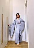 Жіночий шовковий халат кімоно довгий, фото 10