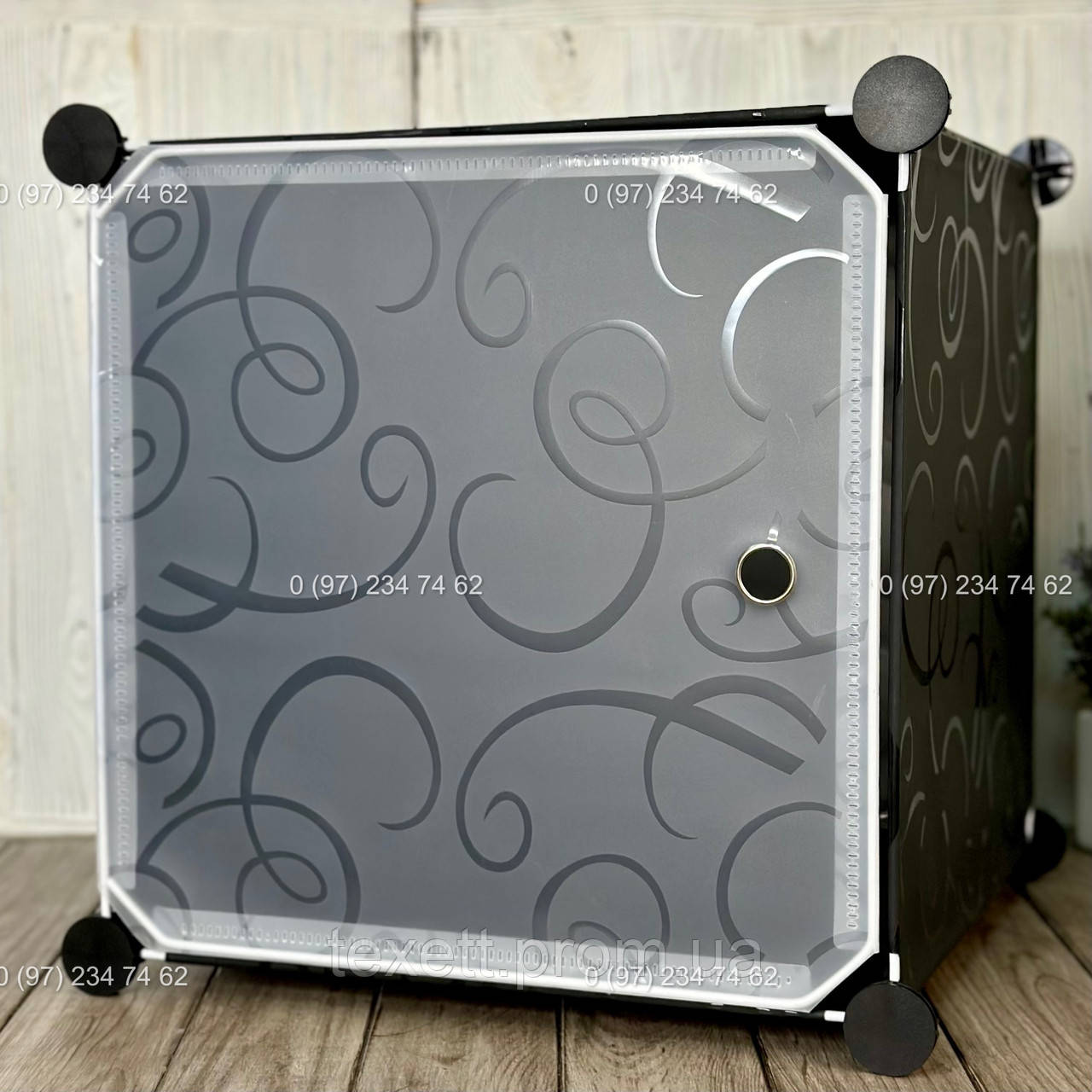 Шкаф гардероб пластиковый Storage Cube Cabinet МР 312-62. Шкаф для вещей модульный 110x37x146 см. - фото 3 - id-p2065018257