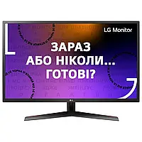 Монiтор LCD 31.5" LG 32MP60G-B D-Sub, HDMI, DP, Audio, IPS, 75Hz, 1ms, FreeSync