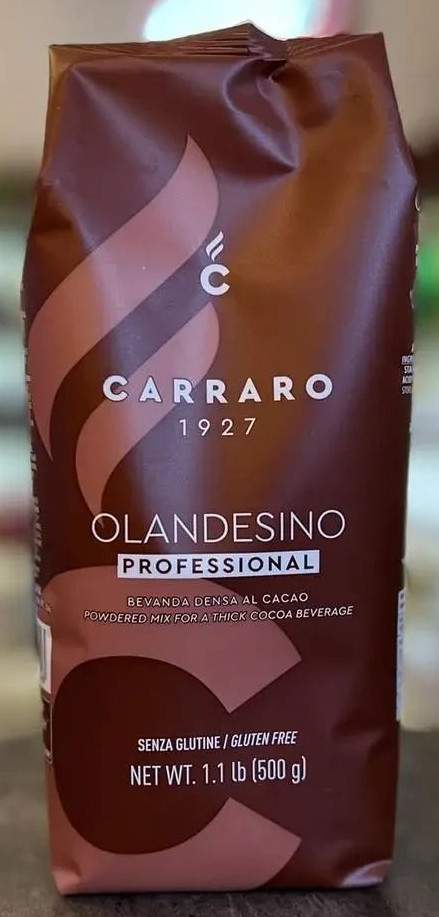 Гарячий шоколад густий Carraro Olandesino 500г Італія, 32% какао (ідеально для професійних каво-машин)