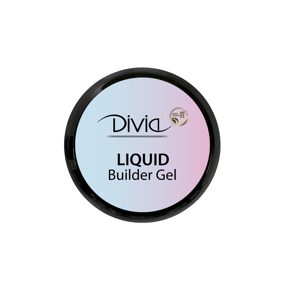 Гель для нарощування нігтів Divia Liquid Builder Gel Di1712 GL01 - Clear 30 г. Прозорий