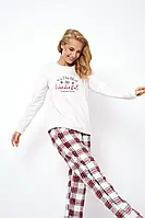 Теплая женская пижама с принтом Aruelle Milena Pajama Set Soft, Женский комплект одежды для сна