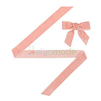 Стрічка оксамитова ПЕРСИКОВА, 25 мм