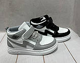 Кросівки дитячі високі хайтопи Tom.M air Force 35 21.5 см сірі/білий, фото 6