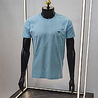 Мужская футболка Armani CK7222 голубая