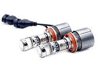 Світлодіодні LED лед лампи лінзи Sanvi A80 цоколь H11, міні лінзи 5700К з обманкою (CanBus), фото 3